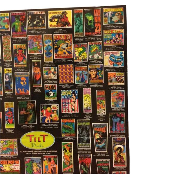 TILT WORKS Poster Kozik Uncle Charlie Psychic Sparkplug Derek Hess Coop RARE! - Picture 3 of 10